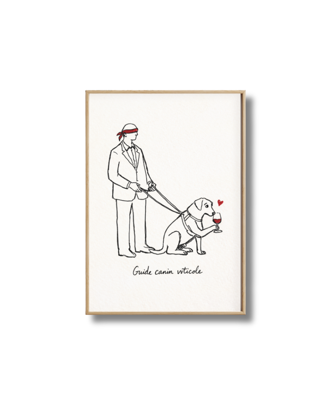 Affiche Vin et Chien – Guide Canin Viticole | Poster Minimaliste Humoristique