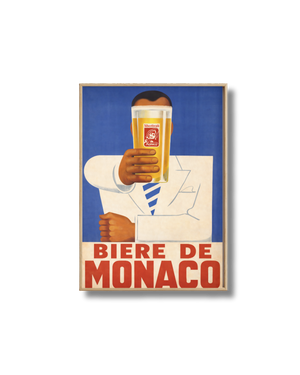 Affiche Bière de Monaco – Poster Vintage Bière Française