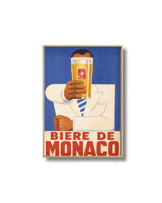 Affiche Bière de Monaco – Poster Vintage Bière Française