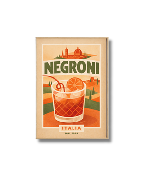 Affiche Cocktail – Poster Negroni Vintage Déco Bar