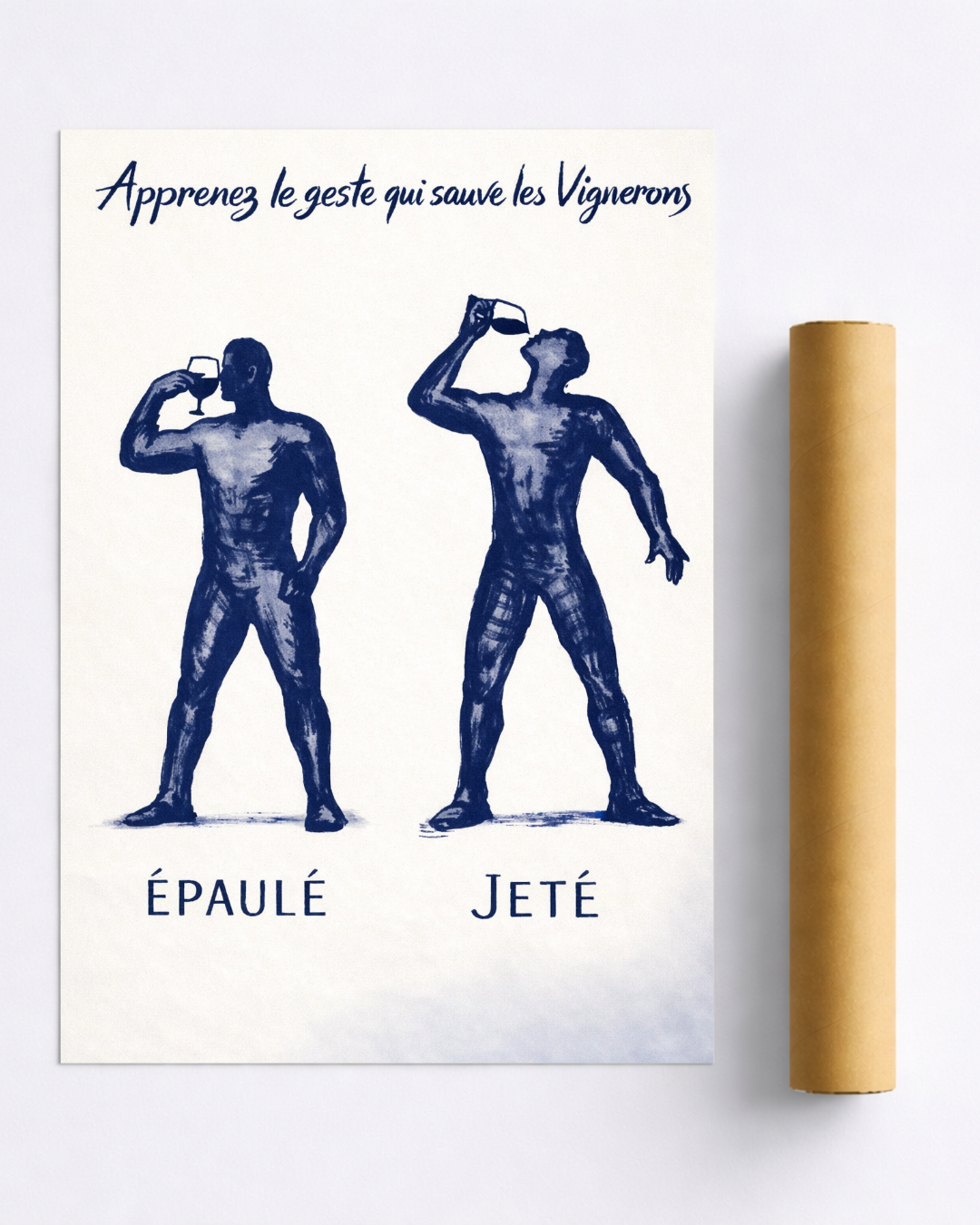 Affiche Vin Humoristique – Épaulé ou Jeté