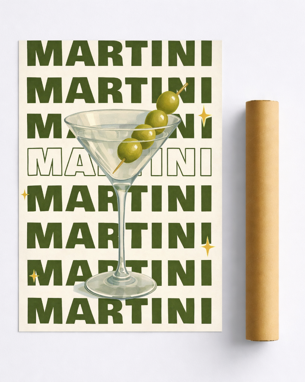 Affiche Cocktail – Poster Martini Vintage Déco Bar