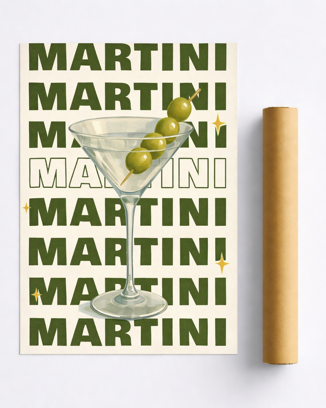 Affiche Cocktail – Poster Martini Vintage Déco Bar