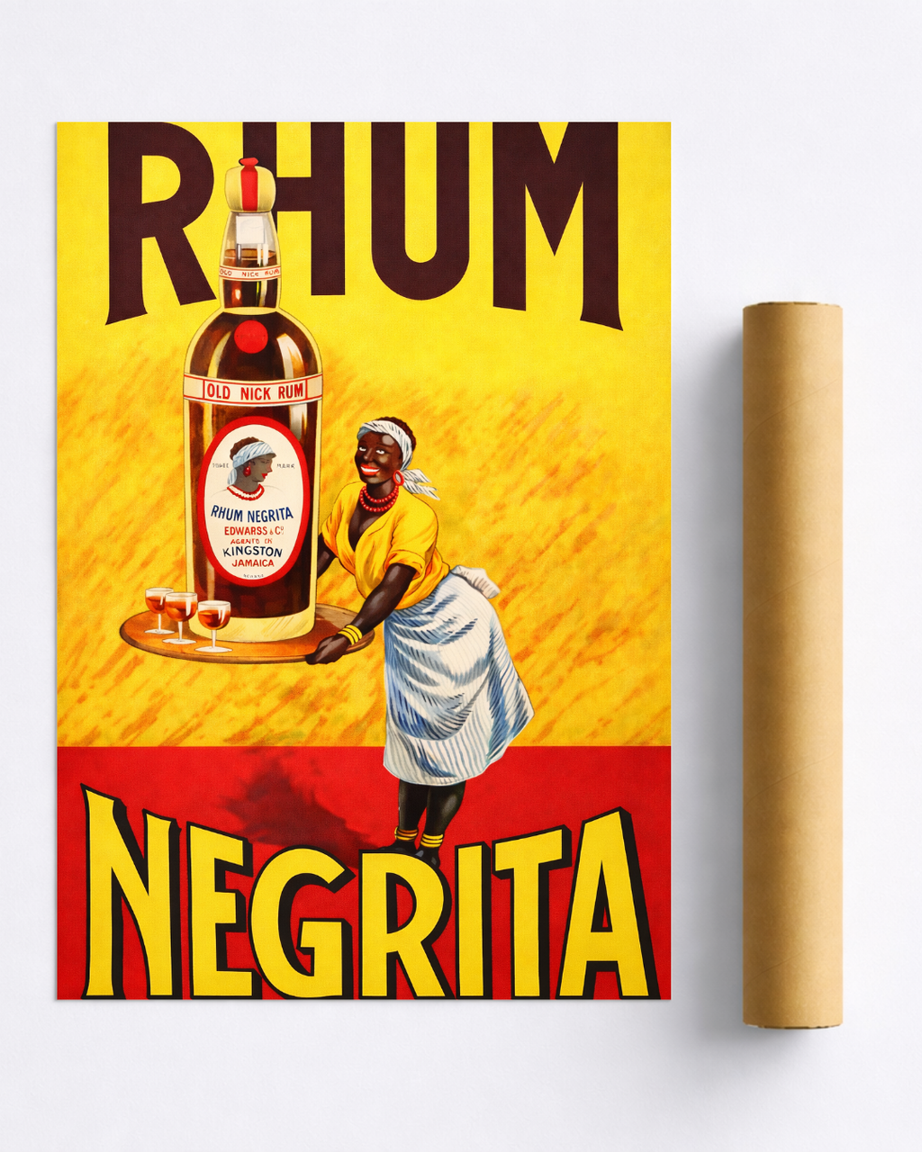 Affiche Rhum Negrita – Poster Publicitaire Vintage