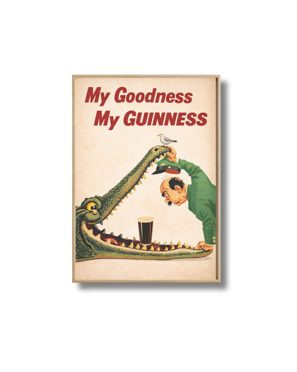 Affiche Guinness My Goodness My Guinness – Crocodile Vintage Déco Pub