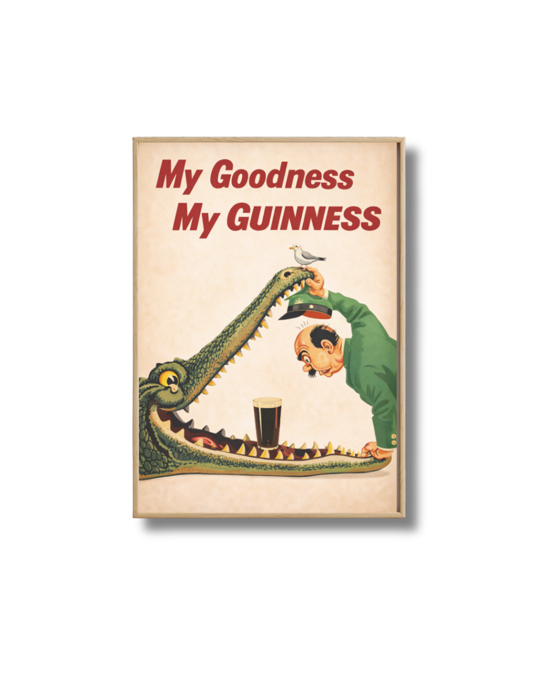 Affiche Guinness My Goodness My Guinness – Crocodile Vintage Déco Pub