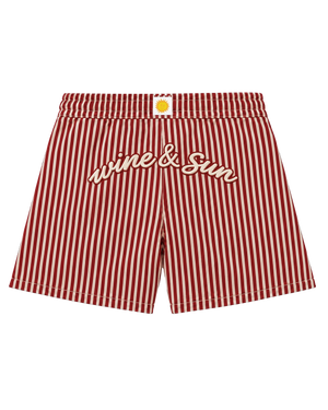 Short de Bain Rayé – Wine & Sun