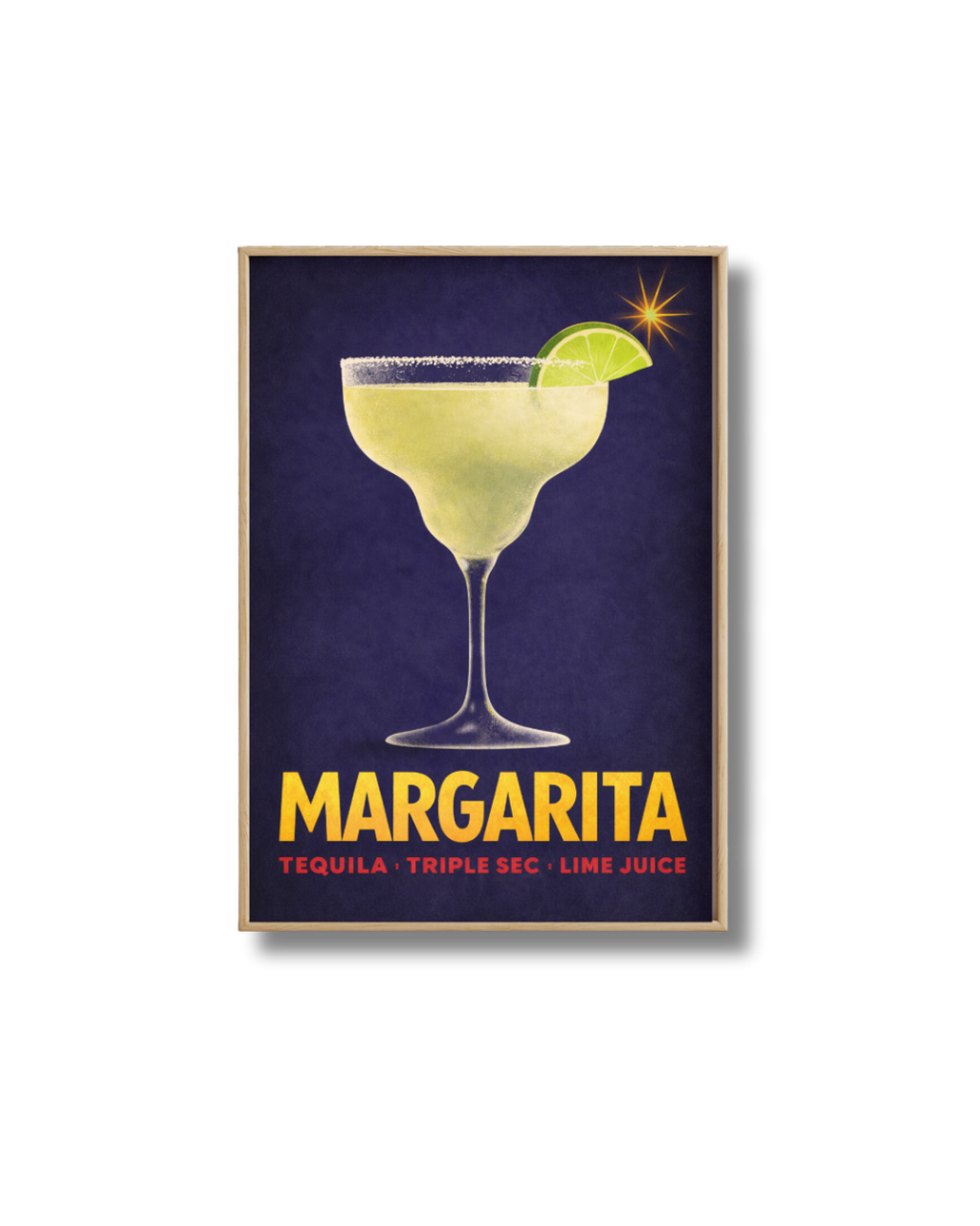 Affiche Cocktail – Poster Margarita Vintage Déco Bar Nuit