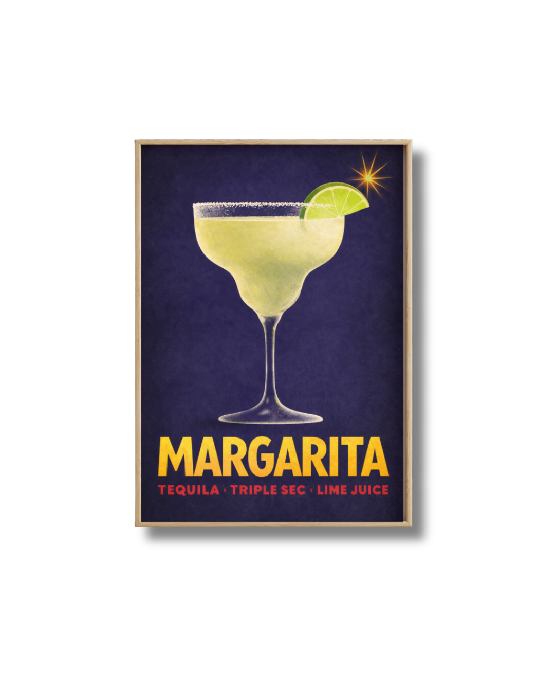Affiche Cocktail – Poster Margarita Vintage Déco Bar Nuit