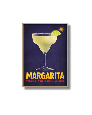 Affiche Cocktail – Poster Margarita Vintage Déco Bar Nuit