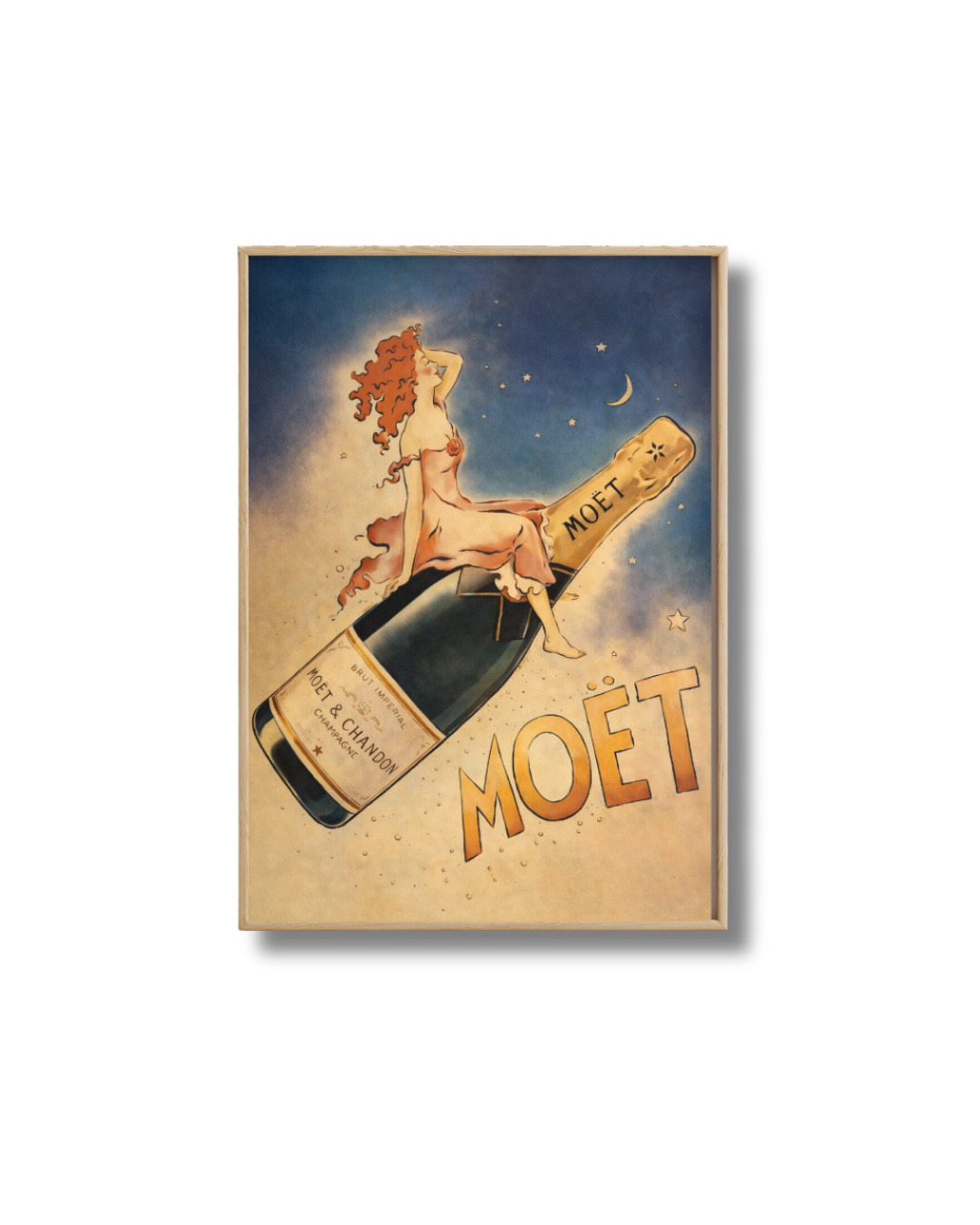 Affiche Champagne – Pin-Up Vintage Élégance Nocturne