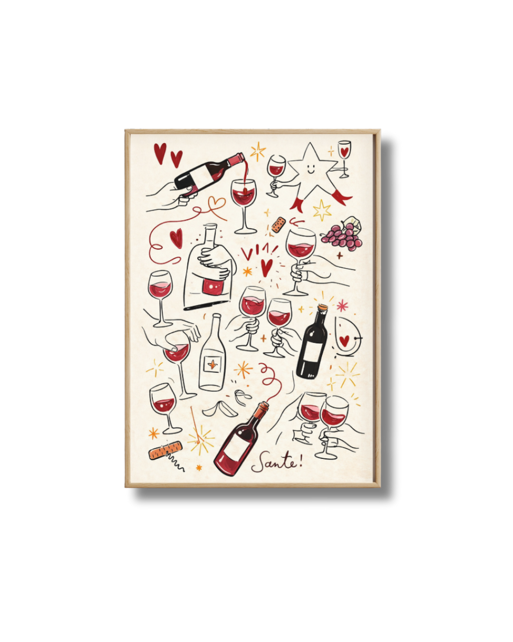 Affiche Vin Santé – Poster Apéro & Moments Conviviaux
