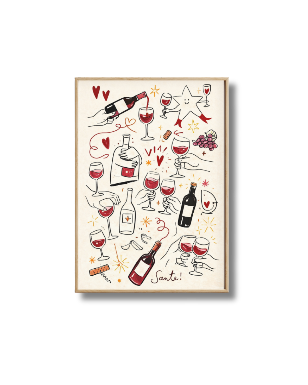 Affiche Vin Santé – Poster Apéro & Moments Conviviaux