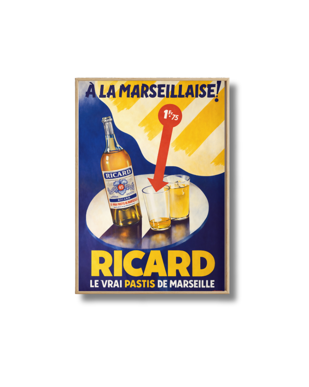 Affiche Pastis de Marseille Vintage – Poster Publicitaire Rétro