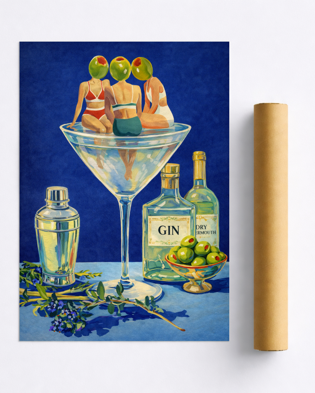 Affiche Cocktail – Poster Martini Vintage Déco Bar