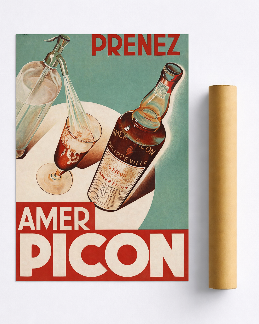 Affiche Bière Prenez Amer Picon – Poster Vintage Apéro Français