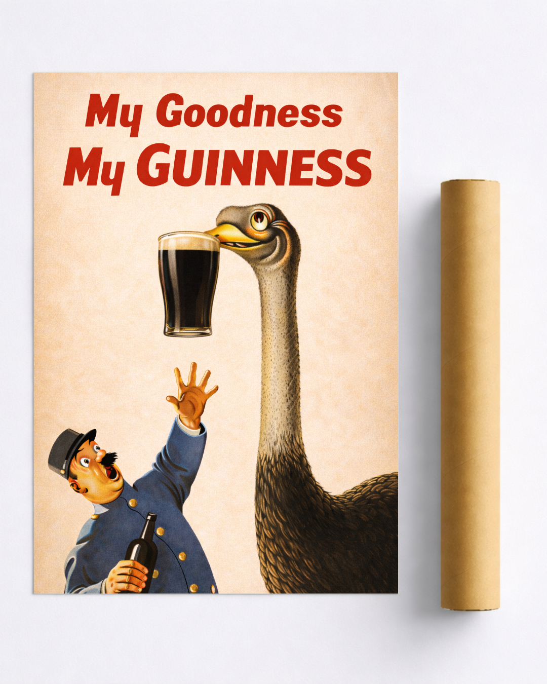 Affiche Guinness My Goodness My Guinness – Autruche Vintage Déco Bar