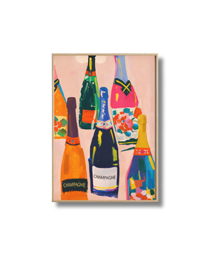 Affiche Champagne – Composition Artistique Colorée