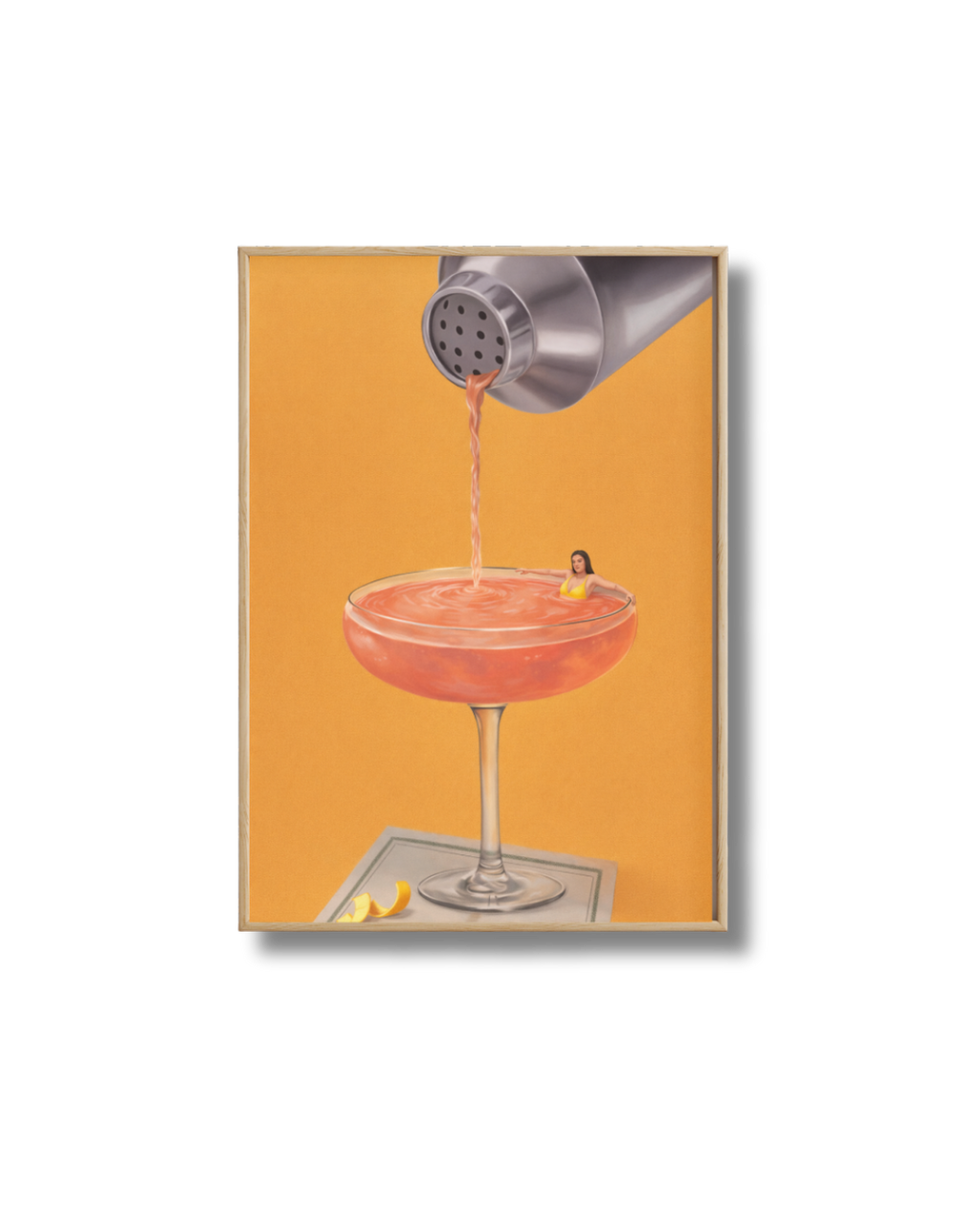Affiche Cocktail – Poster Cosmopolitan Vintage Déco Bar