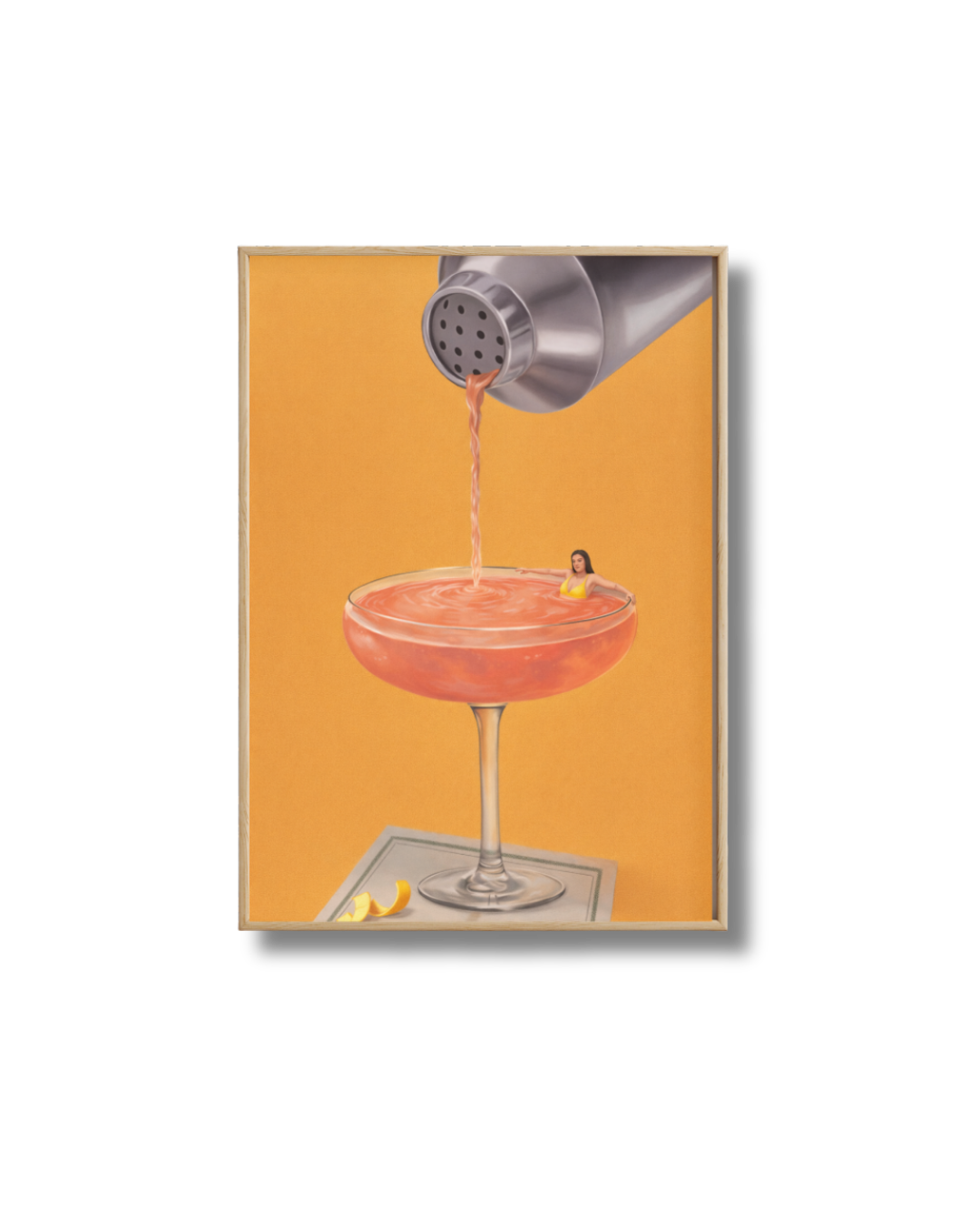 Affiche Cocktail – Poster Cosmopolitan Vintage Déco Bar