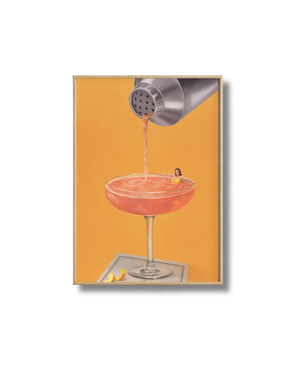 Affiche Cocktail – Poster Cosmopolitan Vintage Déco Bar