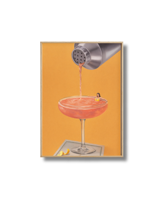 Affiche Cocktail – Poster Cosmopolitan Vintage Déco Bar