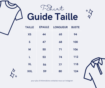 T-shirt " Le jaune " Bleu marine 🌊