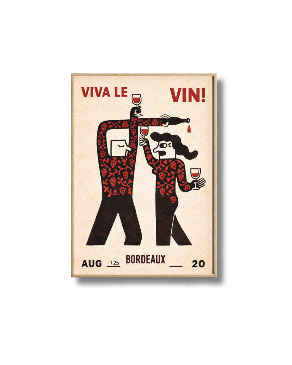Affiche Vin – Viva Le Vin Bordeaux