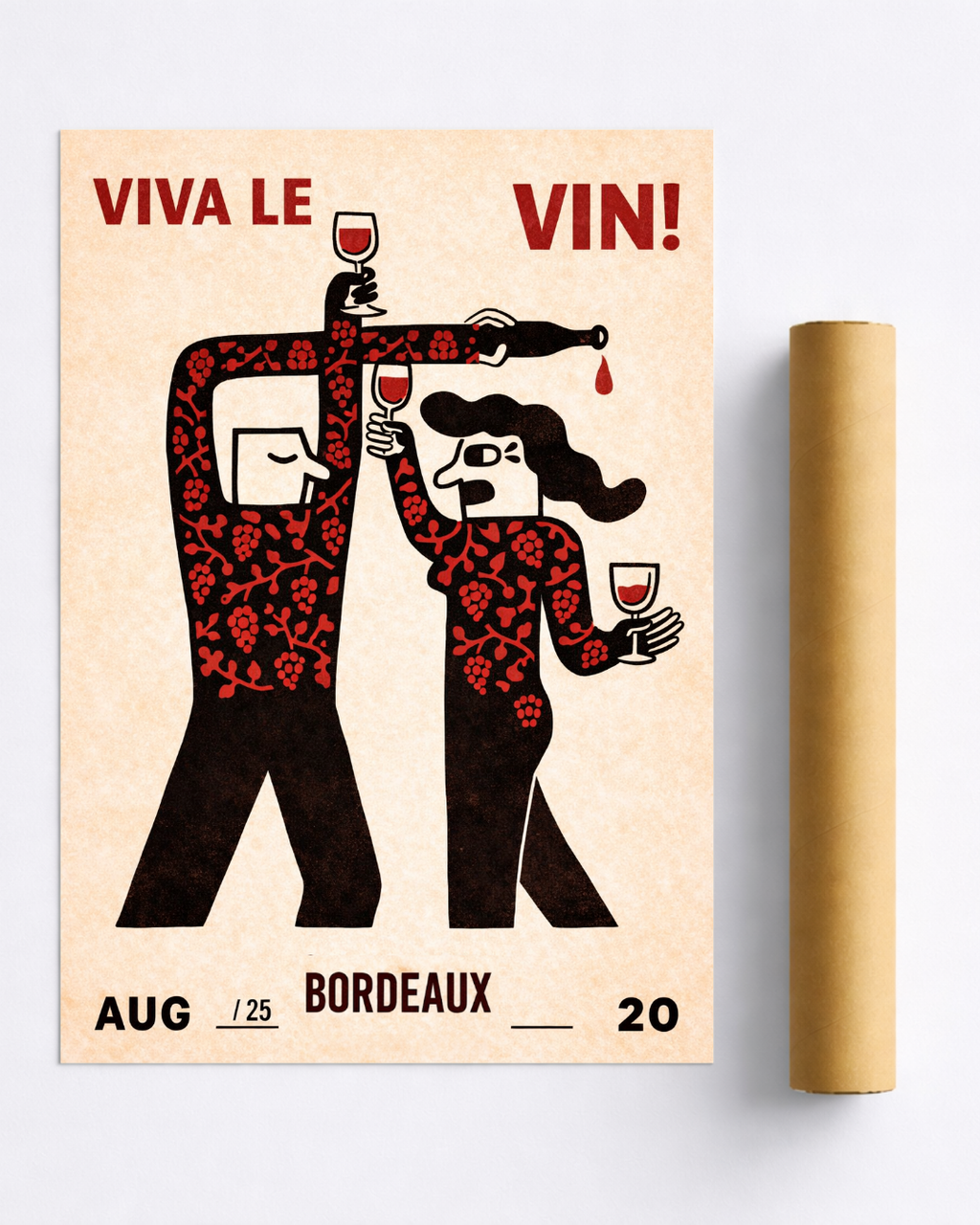 Affiche Vin – Viva Le Vin Bordeaux