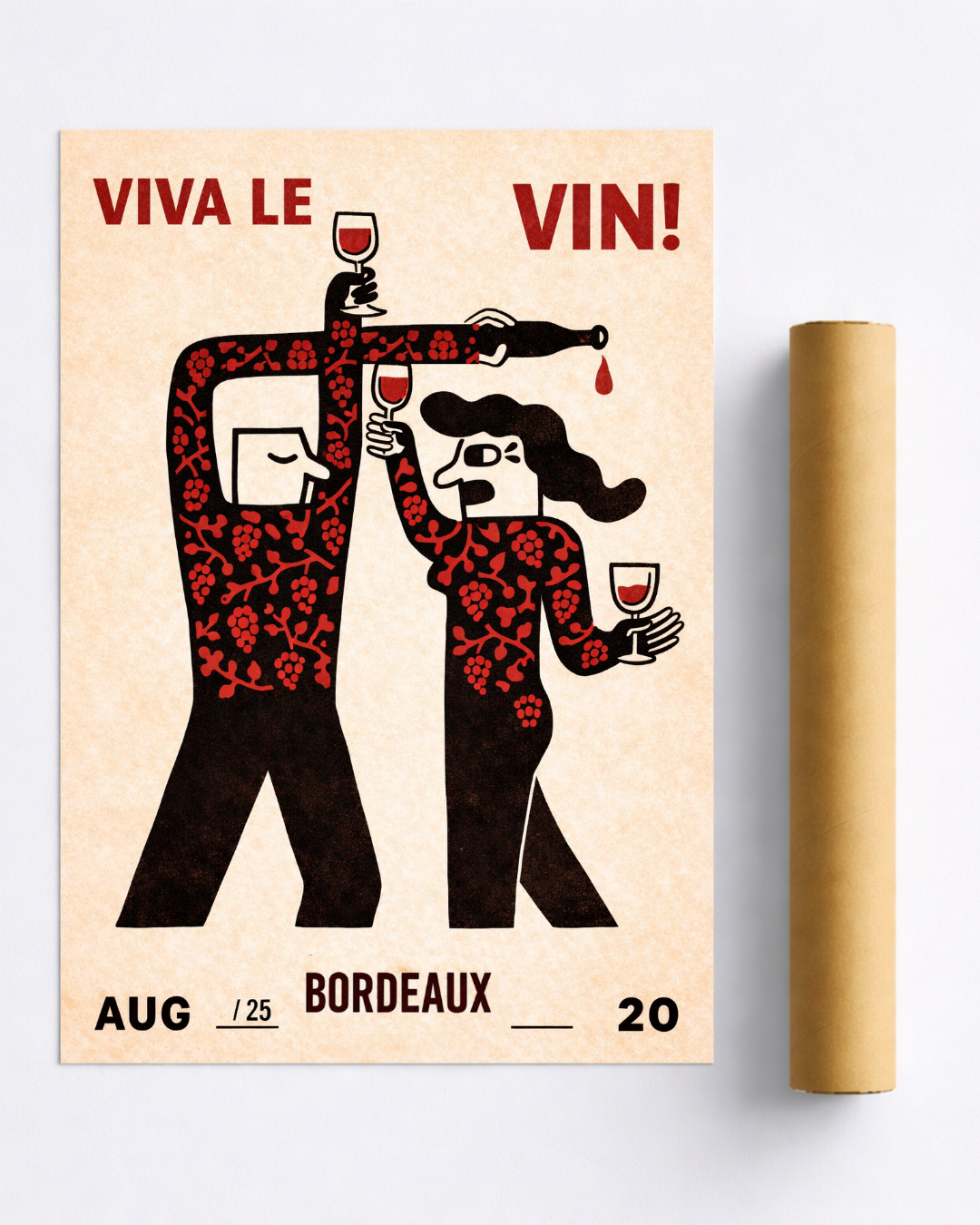 Affiche Vin – Viva Le Vin Bordeaux