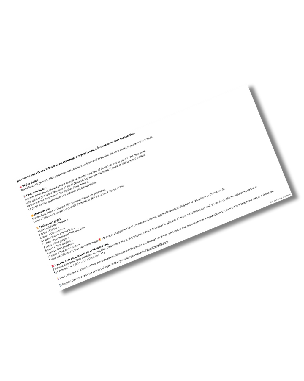 Jeu à gratter apéro surprise : bois et gagne ! (1 ticket sur 3 est gagnant)
